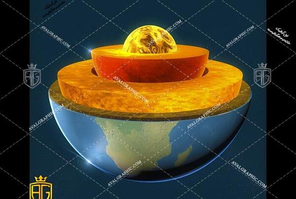 عکس لایه های درونی کره زمین