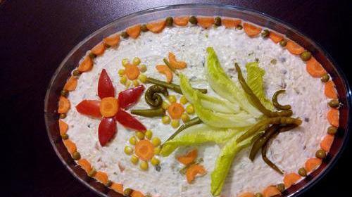 عکس ایده برای تزیین سالاد الویه ساده