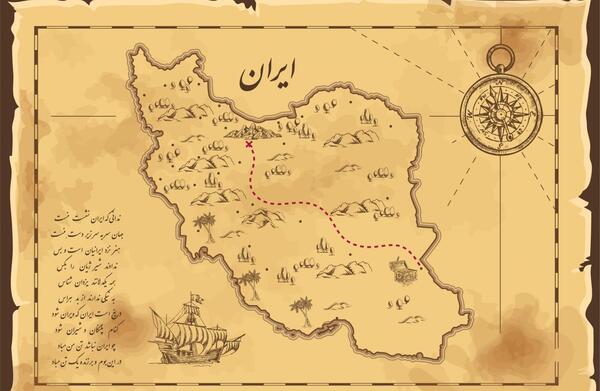 عکس نقشه ایران قدیمی ترین