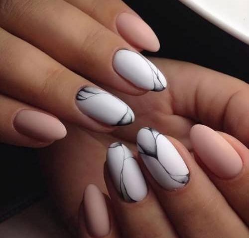 عکس ناخن سفید ساده