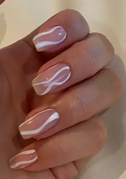 عکس ناخن سفید ساده