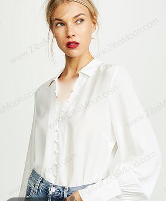 عکس شومیز ساده سفید