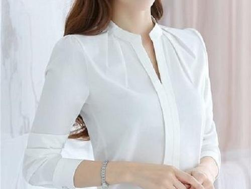 عکس شومیز ساده سفید