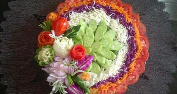عکس ایده جدید برای تزیین سالاد