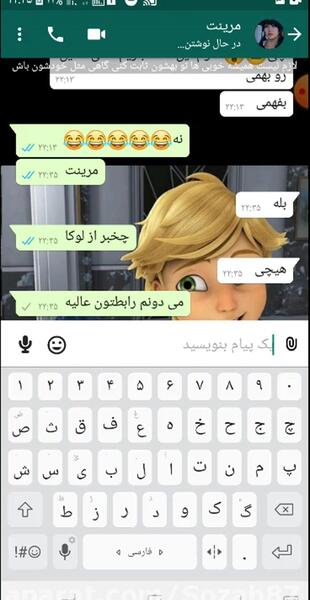 عکس مرینت و آدرین با متن