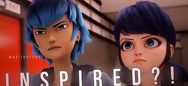 عکس دعوای آدرین و لوکا سر مرینت