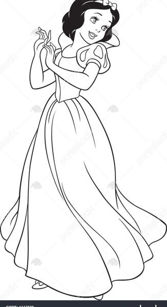 عکس نقاشی سفید برفی ساده