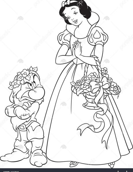 عکس نقاشی سفید برفی ساده