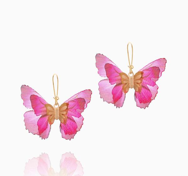 عکس گوشواره طلا مدل پروانه