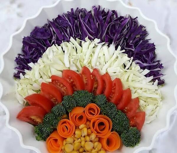 عکس ایده هایی برای تزیین سالاد