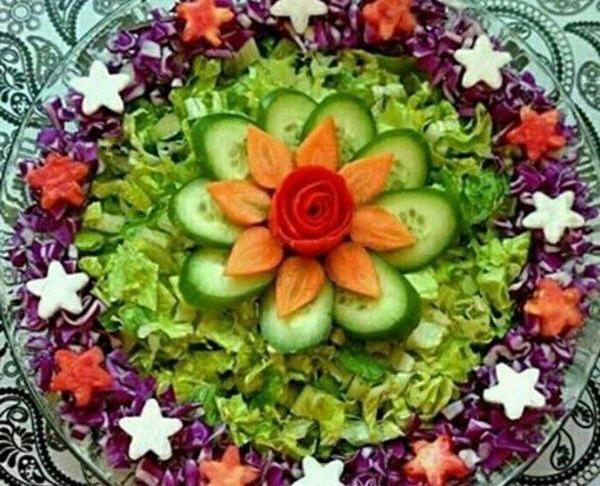عکس ایده هایی برای تزیین سالاد