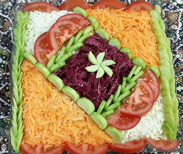 عکس ایده های تزیین سالاد کاهو