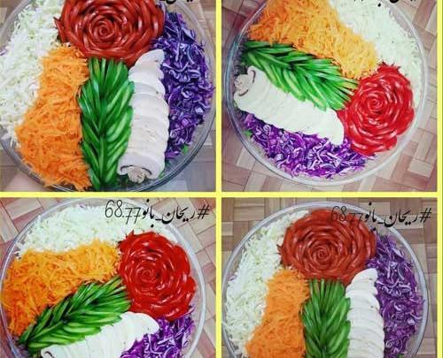 عکس ایده های تزیین سالاد کاهو