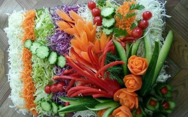 عکس ایده های تزیین سالاد کاهو