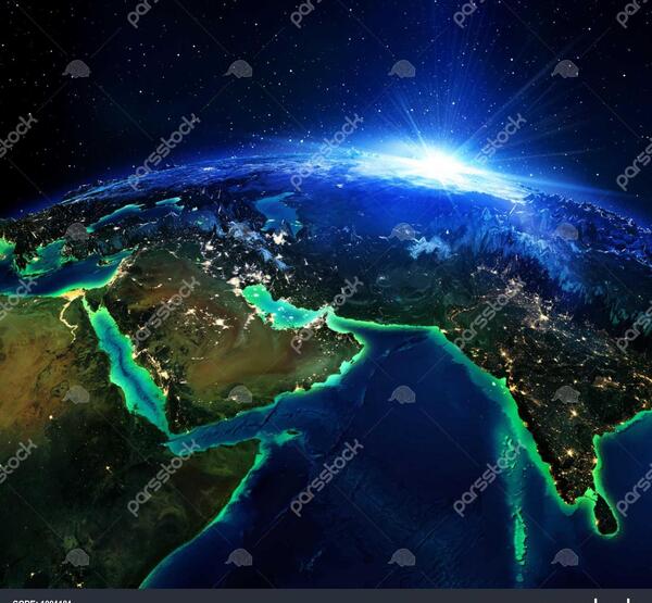عکس نقشه ایران در شب