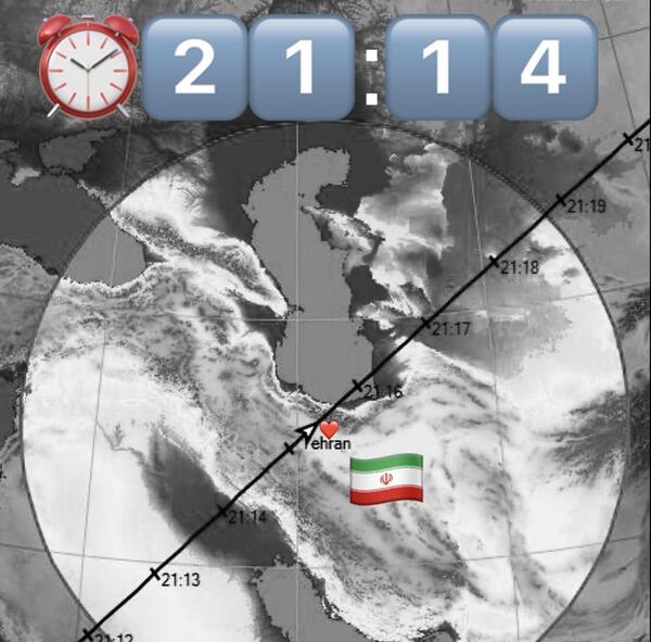 عکس نقشه ایران در شب