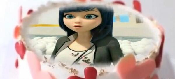 عکس کیک تولد مرینت و آدرین