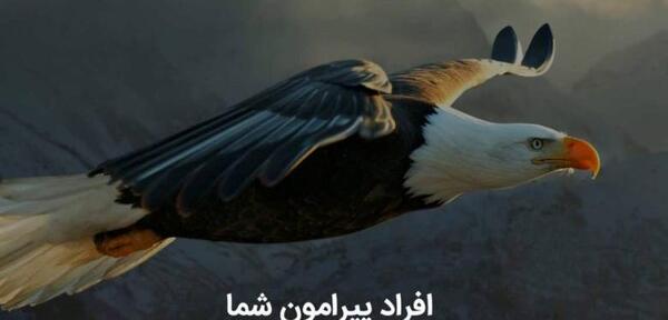 عکس نوشته انگیزشی عقاب