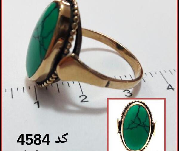 عکس انگشتر فیروزه زنانه طلا