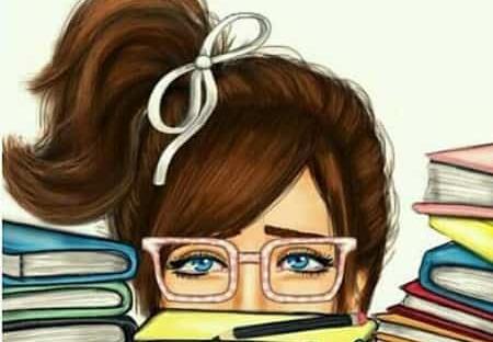 عکس پروفایل دخترونه فانتزی در حال درس خوندن