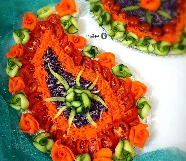 عکس ایده های جالب برای تزیین سالاد