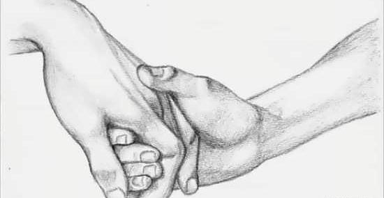عکس نقاشی سیاه قلم عاشقانه ساده