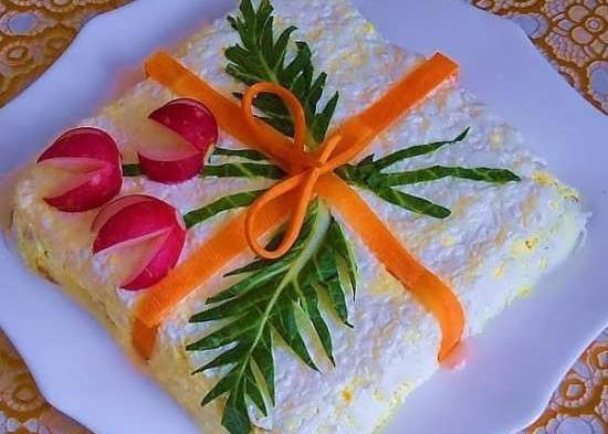 عکس ایده زیبا برای تزیین سالاد الویه