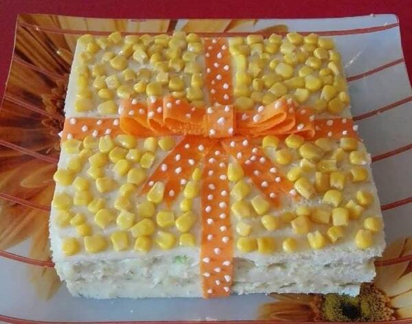 عکس ایده زیبا برای تزیین سالاد الویه