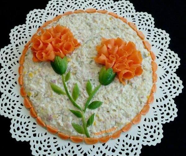عکس ایده زیبا برای تزیین سالاد الویه