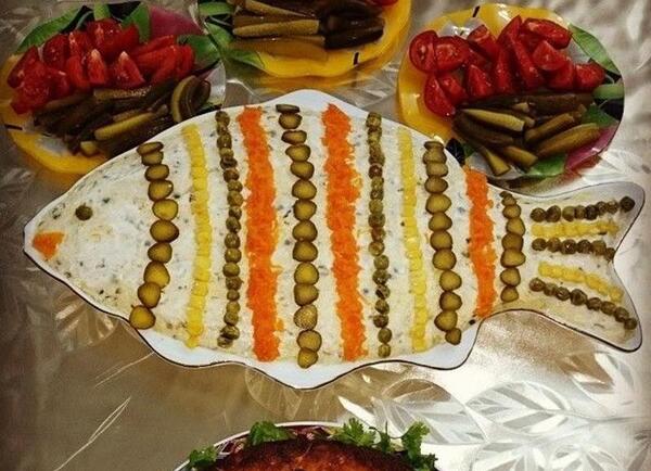 عکس ایده زیبا برای تزیین سالاد الویه