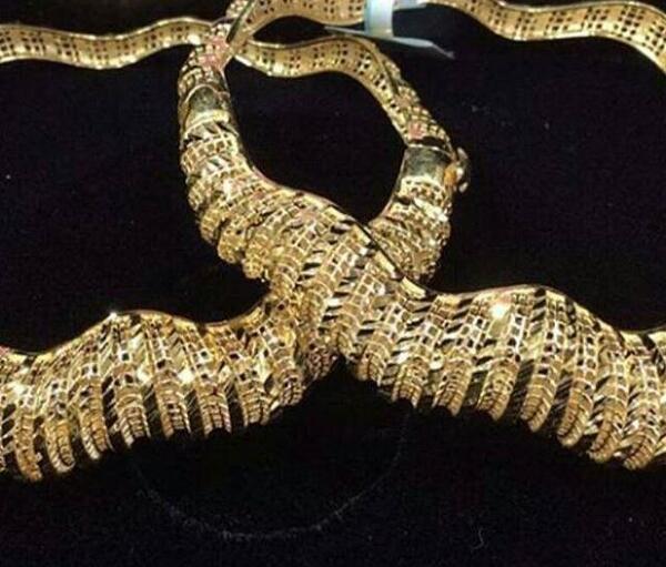 عکس سرویس طلای سفید ساده