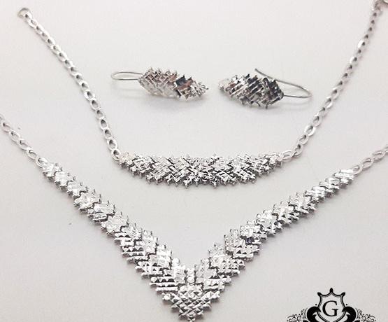 عکس سرویس طلای سفید ساده