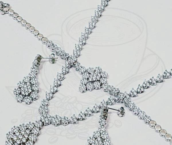 عکس سرویس طلای سفید ساده