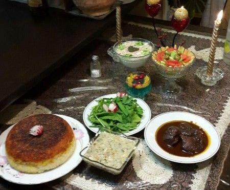 عکس غذای سالگرد ازدواج
