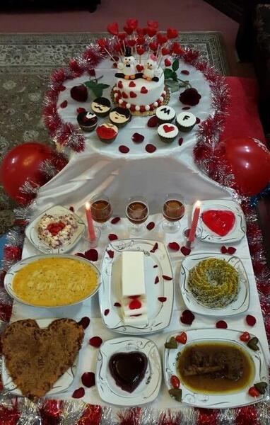 عکس غذای سالگرد ازدواج