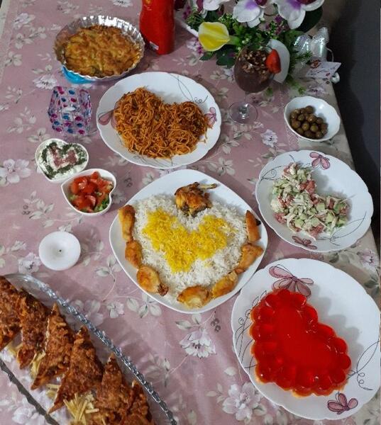 عکس غذای سالگرد ازدواج