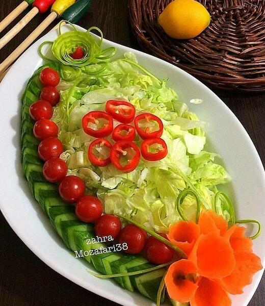عکس چند ایده برای تزیین سالاد