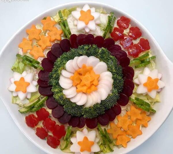 عکس چند ایده برای تزیین سالاد