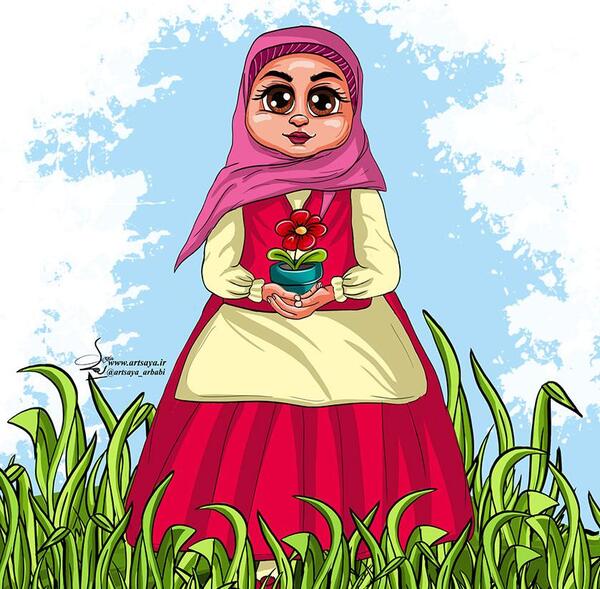 عکس دختر کوچولو با لباس محلی