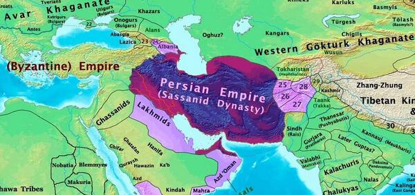 عکس نقشه ایران در زمان ساسانیان