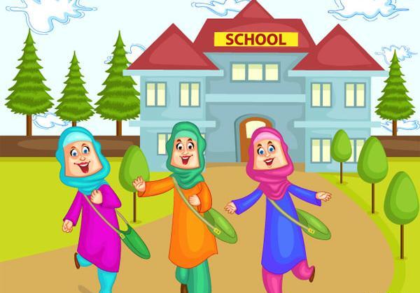 عکس دختر کوچولو با حجاب کارتونی