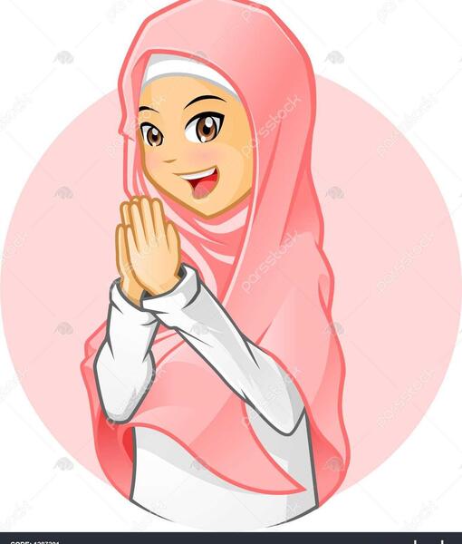 عکس دختر کوچولو با حجاب کارتونی