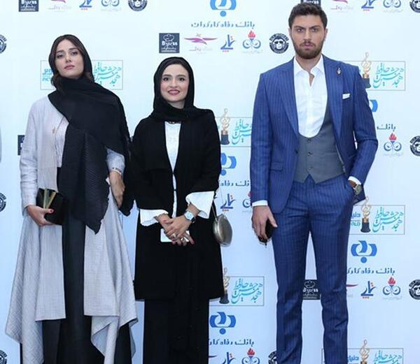 عکس از بازیگران در جشن حافظ