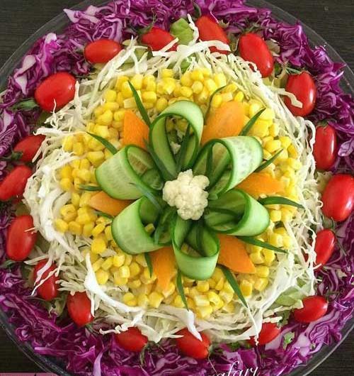 عکس ایده ی تزیین سالاد