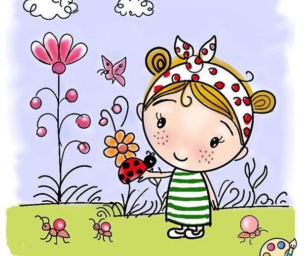 عکس دختر کوچولو نقاشی