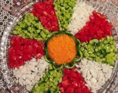 عکس ایده تزیین سالاد شیرازی
