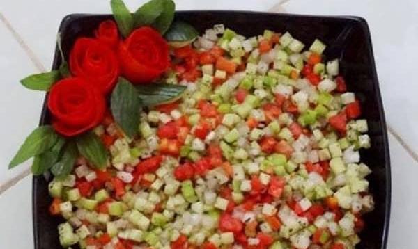 عکس ایده تزیین سالاد شیرازی