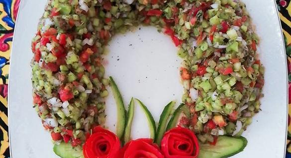 عکس ایده تزیین سالاد شیرازی
