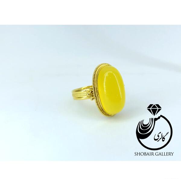 عکس انگشتر طلا با نگین عقیق