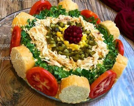 عکس ایده های جدید برای تزیین سالاد الویه